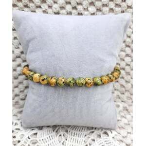 Yellow Jasper Stretch Bracelet Minimalist Stacking 6mm Beaded Earthy Crystal NEW